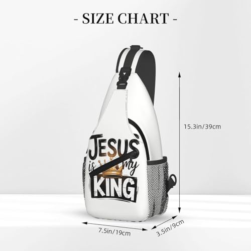 Jesus Crossbody Sling Bag For Women Men Fashion Jesus Is King Chest Bag Shoulder Sling Backpack Daypack For Sport Travel Hiking - color: Jesus is King 3