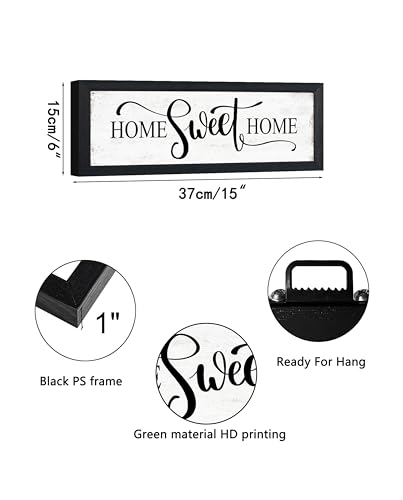 Home Sweet Home Sign Wall Decor Master Bedroom Sign 6" x 14.5" - color: Home Sweet Home