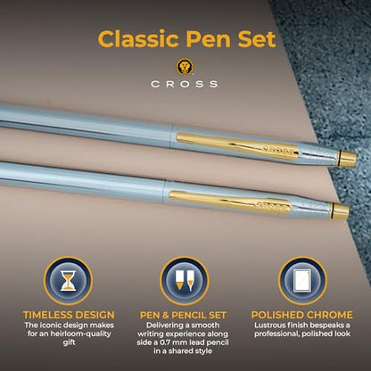 Cross Classic Century Personalized Ballpoint Pen & Pencil Set in Medalist