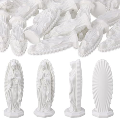 Geelin 50 Pcs Little Mary Figure Resin Mini Tiny Virgin Mary Figurines Bulk - style: Pray