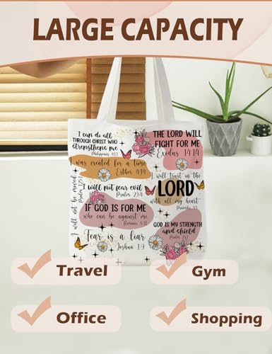 Bible Bags for Women, Christian Tote Bag, Gifts for Christian Women - color: Boho Floral