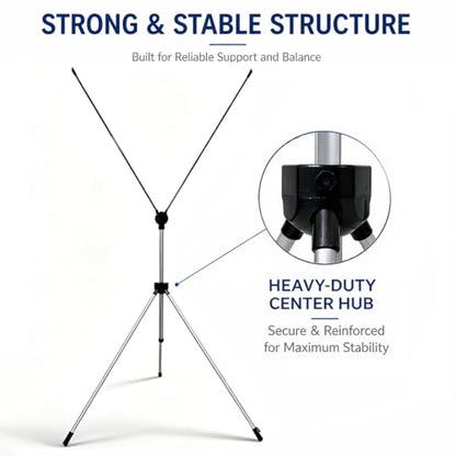 X Frame Banner Stand with Carrying Bag, Adjustable Display Stand 24"-31.5" W x 63"-72" H for Trade Shows, Events & Advertising (1 Unit)