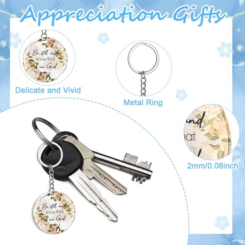 Janmercy 120 Pcs Acrylic Christian Keychain Bulk for Women - style: Cute