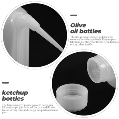 PRETYZOOM Communion Cup Filling Bottle Set 5 pack Squeeze Condiment Bottles with Side Straw Reusable Plastic Sauce Dispenser for Ketchup Mustard Salad Dressing Church Bbq Party Kitchen Prep