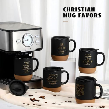 FillTouch 12 Pcs Christian Gifts Coffee Mugs Bulk,Black,Classics - color: Black, size: Classics