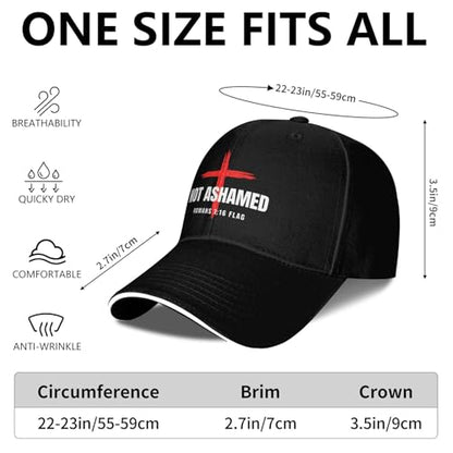 Jesus Baseball Cap for Men and Women Adjustable Christian Trucker Hat Fashion Cross Golf Hat - color: Jesus Cross Christian Romans 1:16