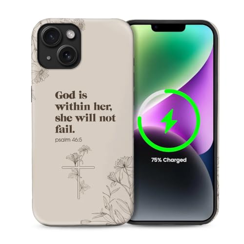 for iPhone 13 14 Compatible with Magsafe Full Body Case Screen Lens Protection Magnetic Ring for Girl Boy Cute Pattern Christian Bible Verse Religious Scripture Jesus - color: Christian Bible Verse Religious Scripture Jesus, size: iPhone 13/iPhone 14