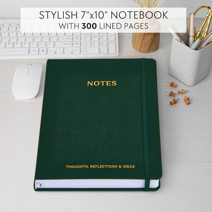 Aesthetic Thick Notebook Journal for Women 7" x 10" - Linen Hardcover
