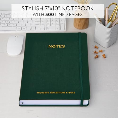 Aesthetic Thick Notebook Journal for Women 7" x 10" - Linen Hardcover
