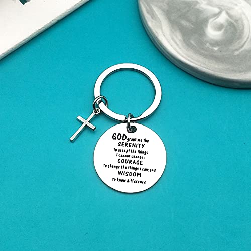 Xiahuyu Christian Keychain - Bible Verse Baptism & Communion Gift - Inspirational Religious Gifts for Women & Men - color: Christian-5