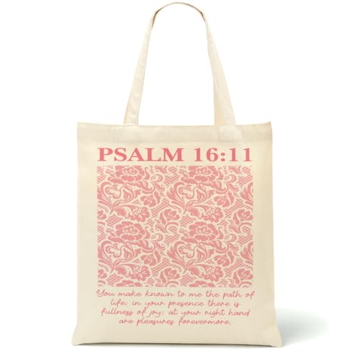 Christian Gifts for Women, Canvas Tote Bag, Faith Gifts for Women Girl Sister Inspirational Religious Gift Birthday - color: Floral Christian 917