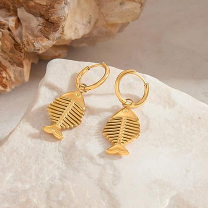 Gold Silver Hoop Earrings for Women - color: gold A