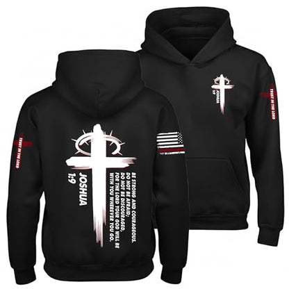 Custom Christian Hoodies for Men Women Faith Cross Jesus Hoodie Bible Religious Gifts Personalized Christmas - color: Black, size: XX-Large
