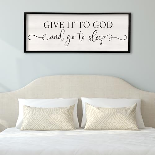 Surfapans Give It To God And Go To Sleep Sign, 40"x15", Black - color: Give It To God And Go To Sleep（Black), size: 40"L x 15"W