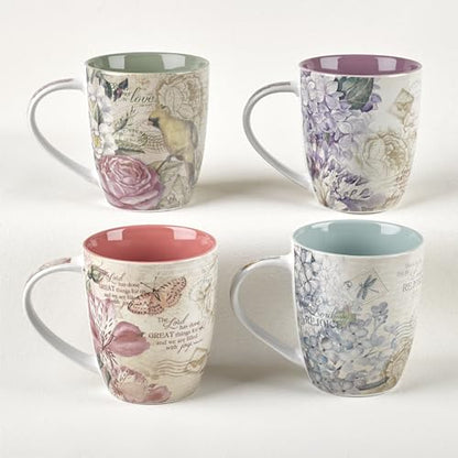Christian Art Gifts Ceramic Coffee/Tea Mug Set for Women, Multicolor