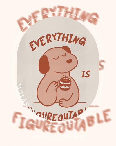 WHASAYART Everything is Figureoutable Funny Dog Quote Framed Wall Art 12x16 - color: Figureoutable