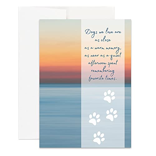 Simply Uncaged Christian Gifts Pet Loss Sympathy Card 5x7Inch Gift for Sympathy Gift for Dogs, Cats (Single Card) - size: Single Card