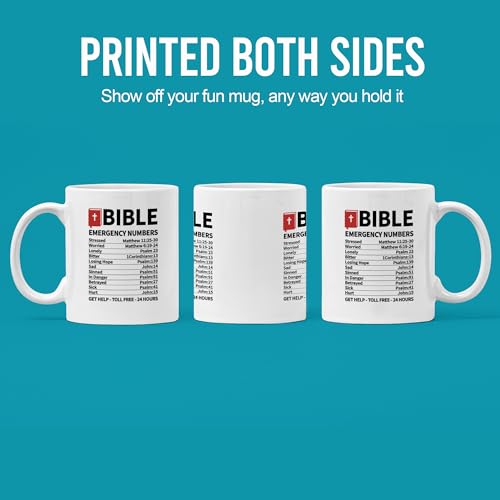 Panvola Bible Emergency Numbers Christian Mugs For Women Mug 11oz White