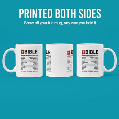 Panvola Bible Emergency Numbers Christian Mugs For Women Mug 11oz White