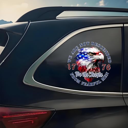 We The People 1776 American Bald Eagle Flag Patriotic Vinyl Car Decals