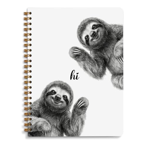 Sloth Notebook Journal, Cute Animal Notebook Journal for Women Teen Girls - color: Sloth Hi