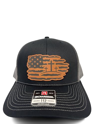Christian Jesus Cross Hat for Men and Women – God Religious Faith Baseball Cap Trucker Snapback Hat - color: Black