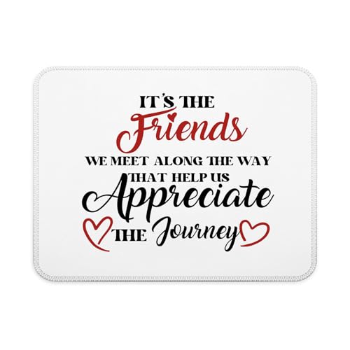 Friend Mouse Pad, Best Friend Soul Sister Friendship Gifts, Thank You Gifts for Friends Mouse Pad for Work Computers Laptop Home Office Dorm Desk Accessories, 9.5x7.9 Inch - color: Interesting text Mouse pad Q