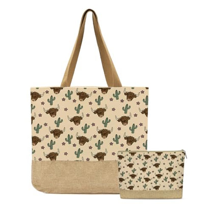 FriendsTote Bag, Funny gift Friend Tote bag, Best friend Makeup Bag, for Women Men Best Friends Birthday Gift - color: Highlandcattle 0155
