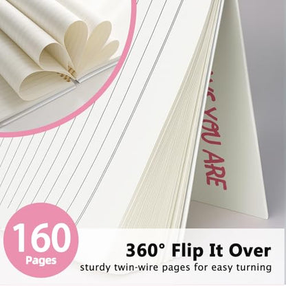 Bible Journal for Women Coquette Bows Cute Study Supplies Pink - color: God Says You Are