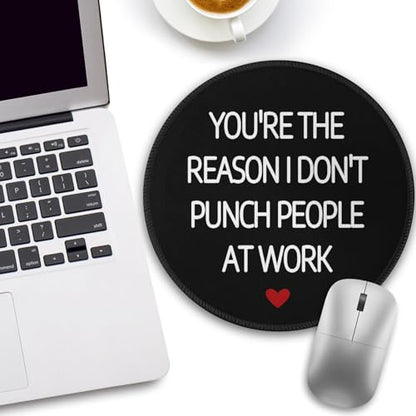 Funny Work Mouse Pad, Small Round Mousepad for Desk, Laptop - color: Funny Coworker Sign