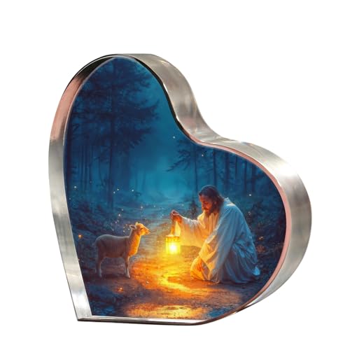 "Christian Appreciation Gifts For Women Plaque - Inspirational Jesus and Lamb Decor, Spiritual Gift for Women, Ideal for Birthdays, Baptism, or Home Decorations, Perfect for Mom, Sister, Friend, or Coworker, Religious Keepsake for Females" (4"x4")D-239 -