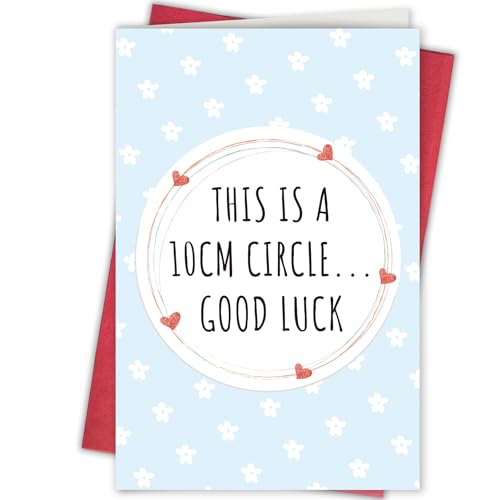 Funny Baby Shower Card for Her, Humorous New Mom Card - 10 cm Circle - color: 3-30