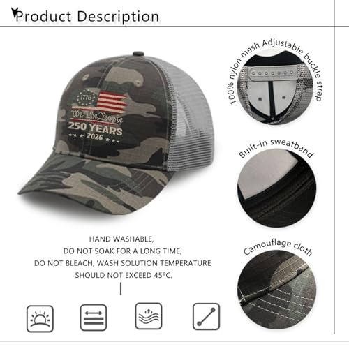 250th Anniversary 250 Years Freedoms Baseball Hat Running Embroidered Cap for - color: 250th Anniversary 250 Years Freedoms33