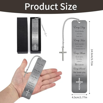 Christian Metal Bible Bookmark, Bible Verse Book Mark for Men Women - style: Christian, Every Day