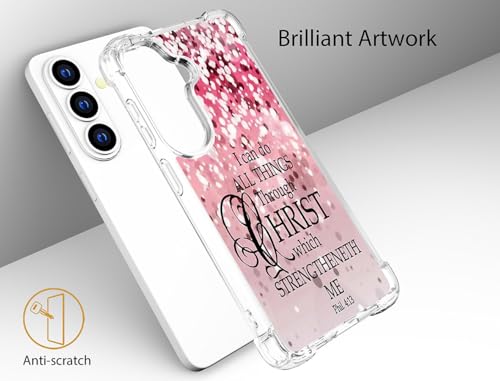 for Samsung Galaxy S26+ Plus Case - Pink Bible Verses - color: Pink Bible Verses, size: Galaxy S26+ Plus