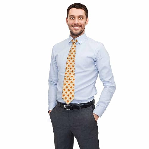 Black Dots Men's Neckties Retro Classic Circle Geometry Men's Tie for Mens Teens Business Work Casual Wedding Party - color: Turkey Bird