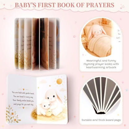 Baptism Gifts for Girls, Christening & Dedication Catholic Keepsake Set - color: BABY PINK BUNNY