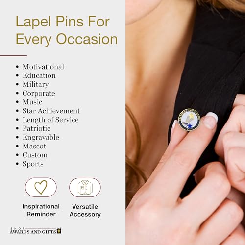 SHOP AWARDS AND GIFTS Service Recognition Lapel Pins - style: Exceeding Expectations (Pack of 18)