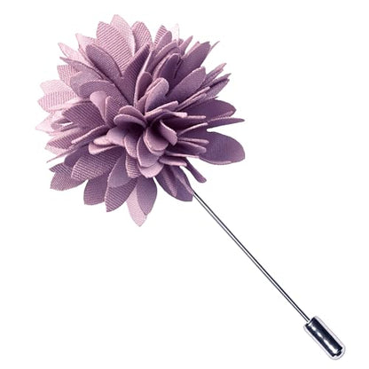 Branduce 3.15"（8cm） Mens Tie and Lapel Pin Solid Necktie Handkerchief Tie Clip Set for Men - color: Light Dusty Rose