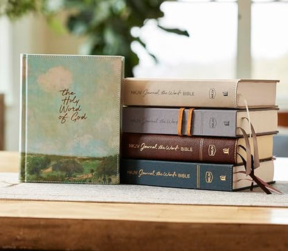 NKJV, Journal the Word Bible: Reflect, Journal or Create Art Next to Your Favorite Verses (Cloth over Board, Gray, Red Letter, Comfort Print): ... or Create Art Next to Your Favorite Verses