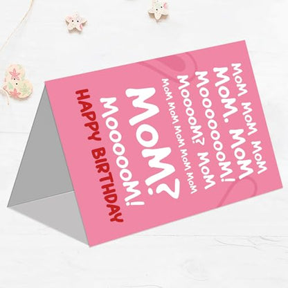 Funny Birthday Card for Mom Mother, Humorous Birthday Card Gift from Son Daughter. - color: #2