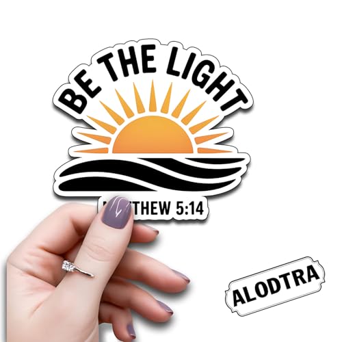 (3pcs) Be The Light Matthew 5 14 Bible Verse Sticker Christian Faith Quote for Laptop Water Bottle Vinyl. Size 2.5" x 3" - color: Be the Light Matthew 5 14