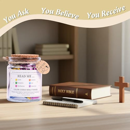 Read Me When Bible Verses Jar, Bible Verse Jar, Christian Gifts for Women - color: Bible Ver Jar