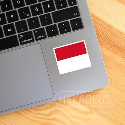 (3Pcs) Monaco Flag Stickers – Monegasque - Monacans Flags Sticker, Waterproof Country Flag Vinyl Decals for Laptop, Water Bottle, Scrapbook, Phone Case, Helmet, Travel Gear, 3" x 2.5" - color: Monaco