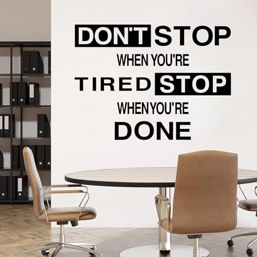 Motivational Gym Wall Decals Inspirational Quotes Vinyl Art Decal Sport Exercise Wall Decals Peel and Stick Office Work Stickers Removable Fitness Wall Stickers for Home Workout Yoga Gym Decor - color: Gym