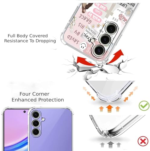 Jesus Christian Case for Samsung Galaxy S26 Plus,Aesthetic Bible Verse Quotes Collage,Trendy Cool Soft TPU Bumper Cover for Samsung Galaxy S26 Plus - color: Religion