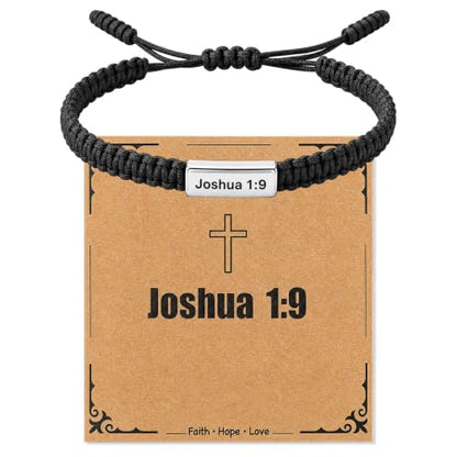 Landical Bible Verses Bracelet Christian Gift Teens Men - style: Joshua 1:9
