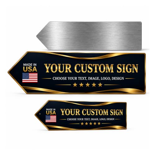 Custom sign outdoor LEFT arrow sign by BCB | direction signs Printed in USA - color: Left Arrow Metal Sign