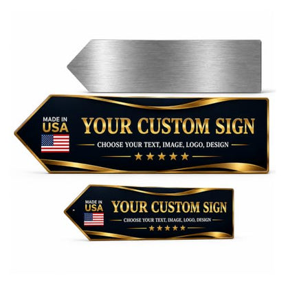 Custom sign outdoor LEFT arrow sign by BCB | direction signs Printed in USA - color: Left Arrow Metal Sign
