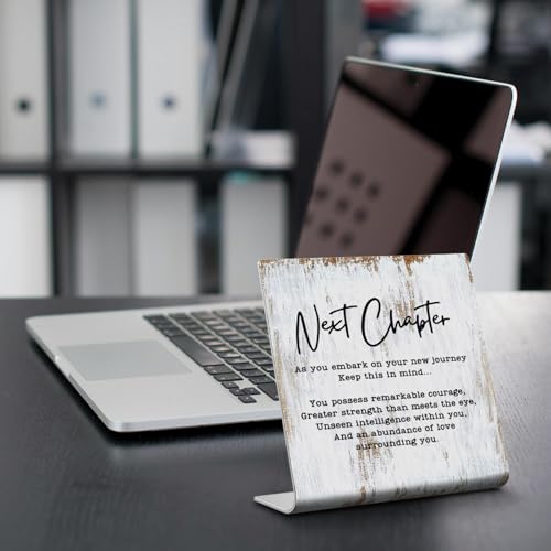 TRCENDE Next Chapter Gift For Coworker & Mentor, Retirement Farewell Gift For Teacher, Home Office Metal Sign Plaque XLk223 - style: Next Chapter